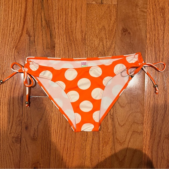 PINK Victoria's Secret Other - PINK Victoria's Secret Orange and White Bikini Bottom